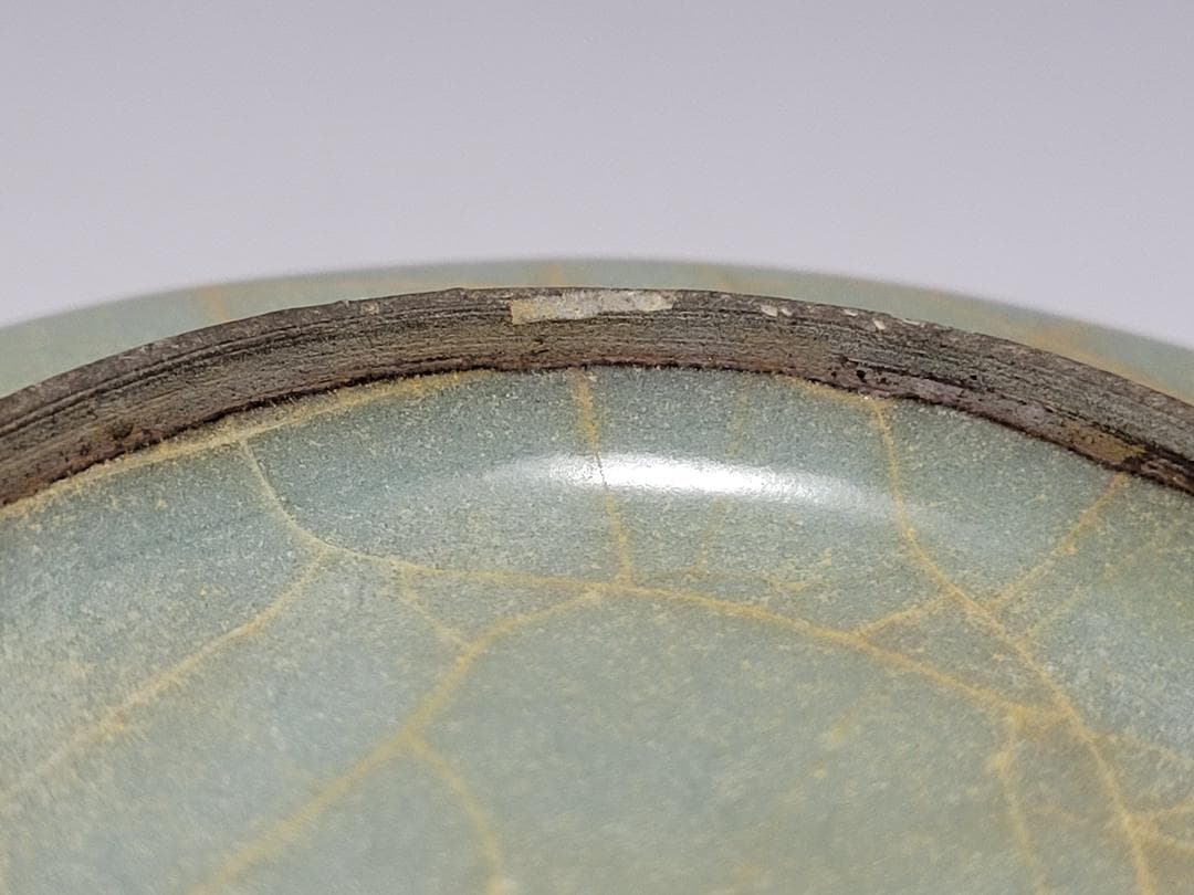 翡色 青釉 貫入 筆洗 宋元時代 幅約12.2cm