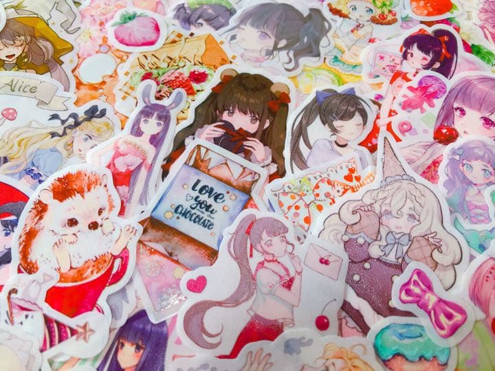 可愛いい❤️❤️人物マステフレークシール( ⸝⸝•ᴗ•⸝⸝ )156