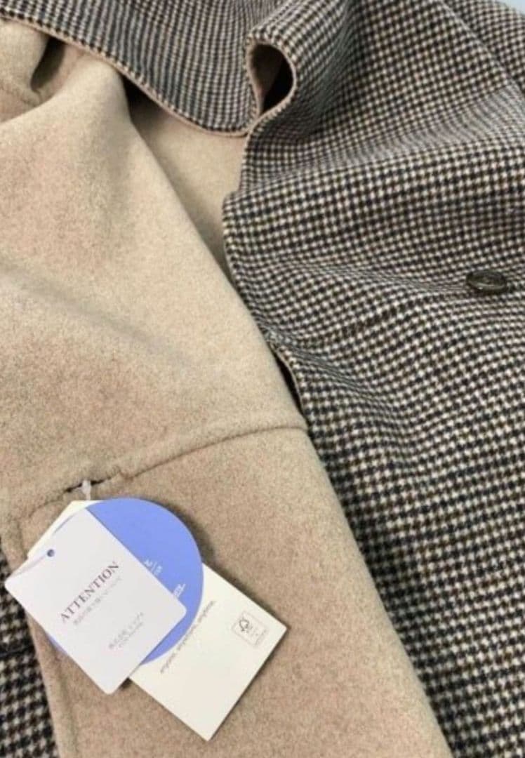 【未使用タグ付き】SHIPS any　リバーフーデットミディコート　ベージュ