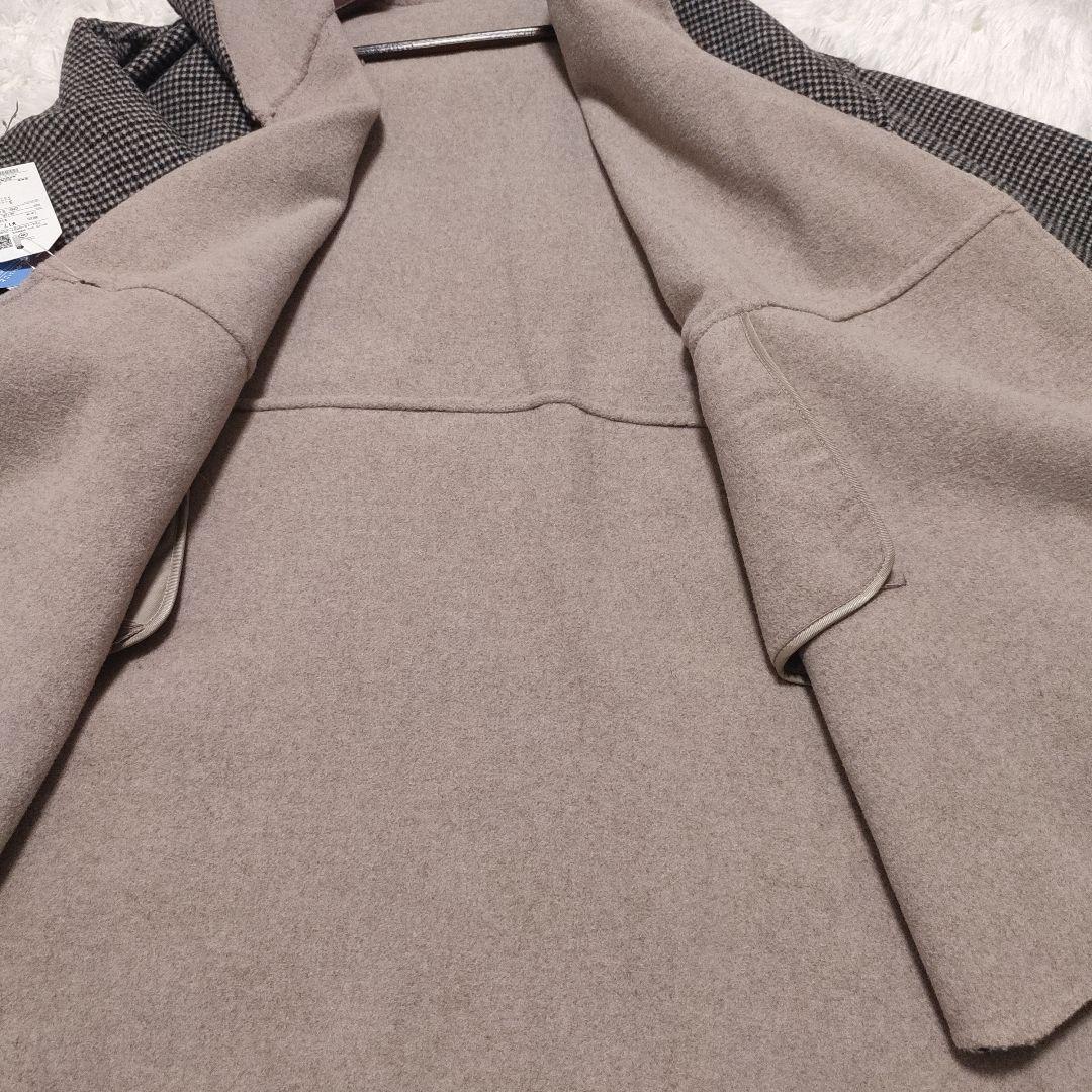 【未使用タグ付き】SHIPS any　リバーフーデットミディコート　ベージュ