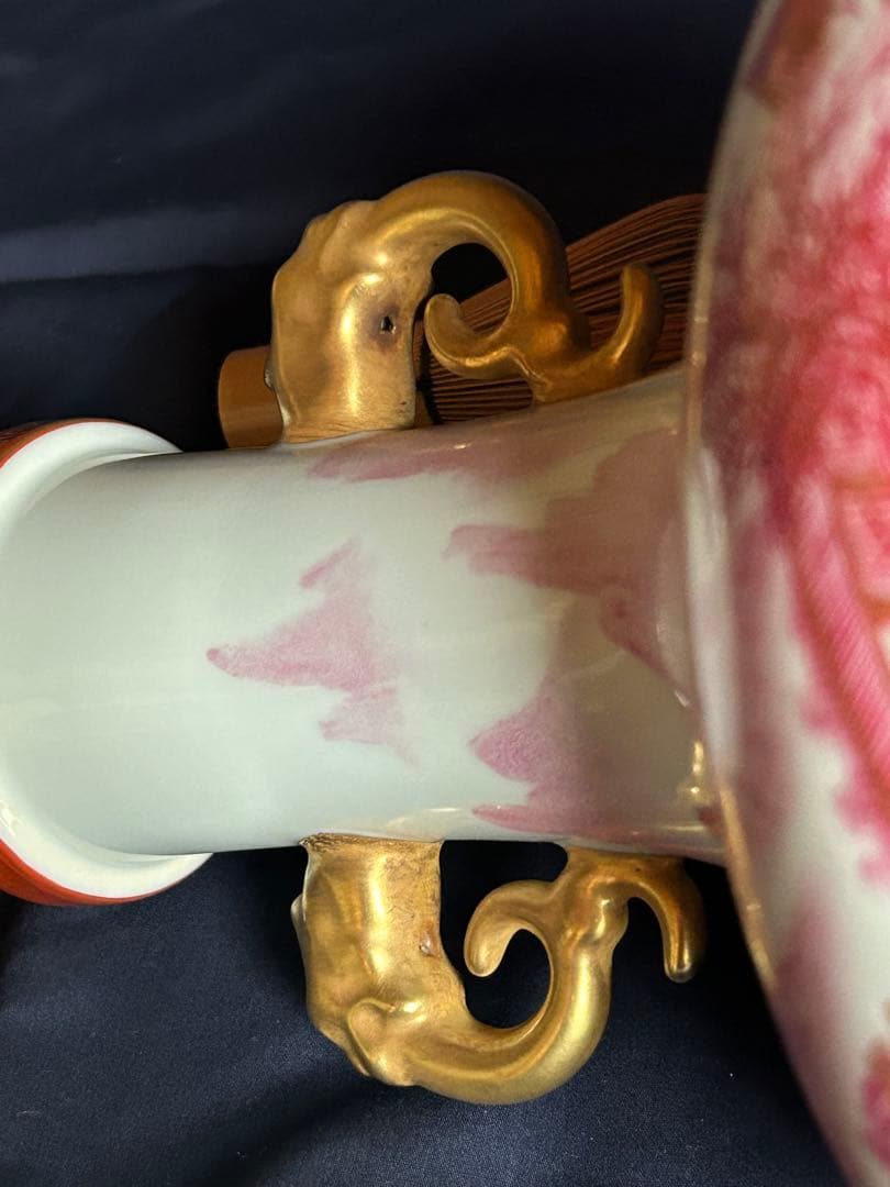 清代　乾隆年製　花器　時代物　中国美術