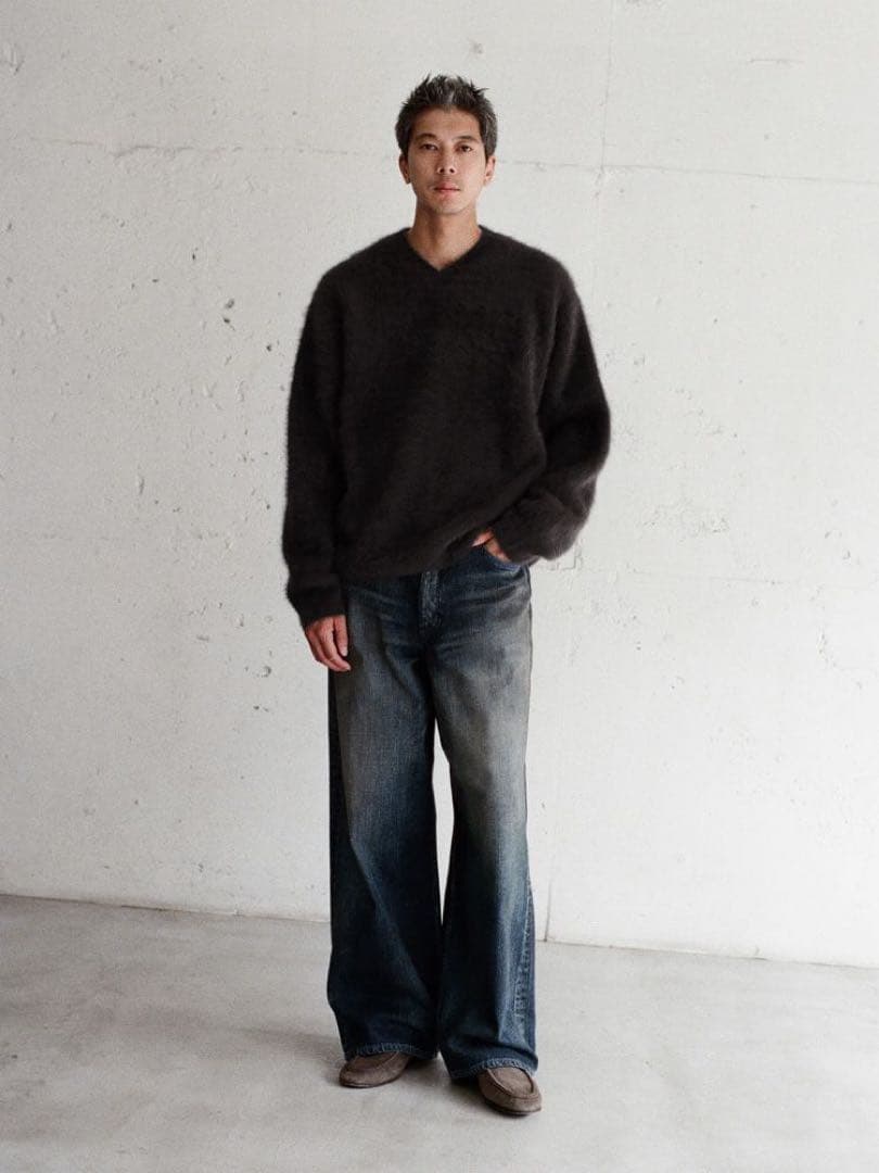 LIDNM Fox Cashmere V Knit Mサイズ