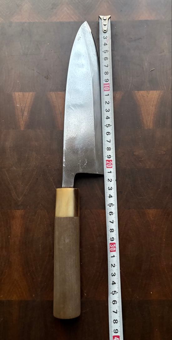 築地　正本　霞　出刃　210mm 7寸　包丁　和包丁　本職　白鋼