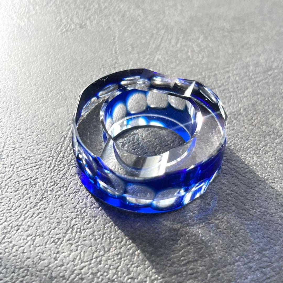 【美品】江戸切子 箸置き セット ガラス クリア