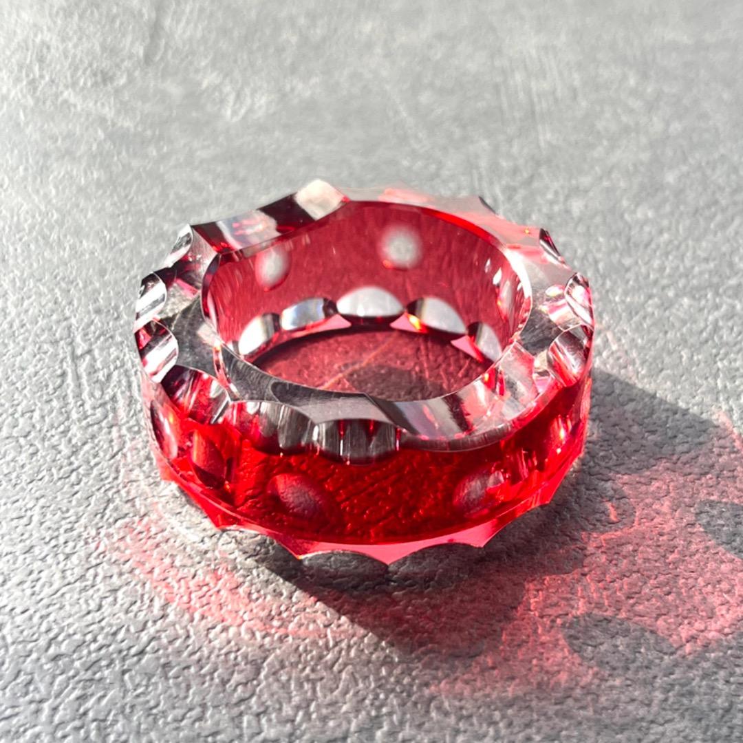 【美品】江戸切子 箸置き セット ガラス クリア