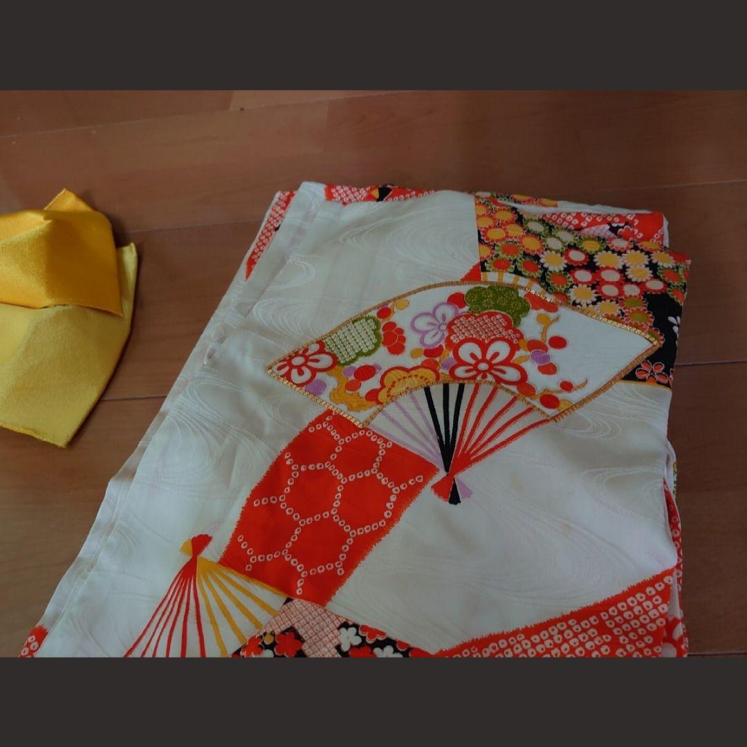 七五三 着物セット 草履 伝統柄 お祝い着7歳5歳　　お宮参り 記念撮影写真 扇