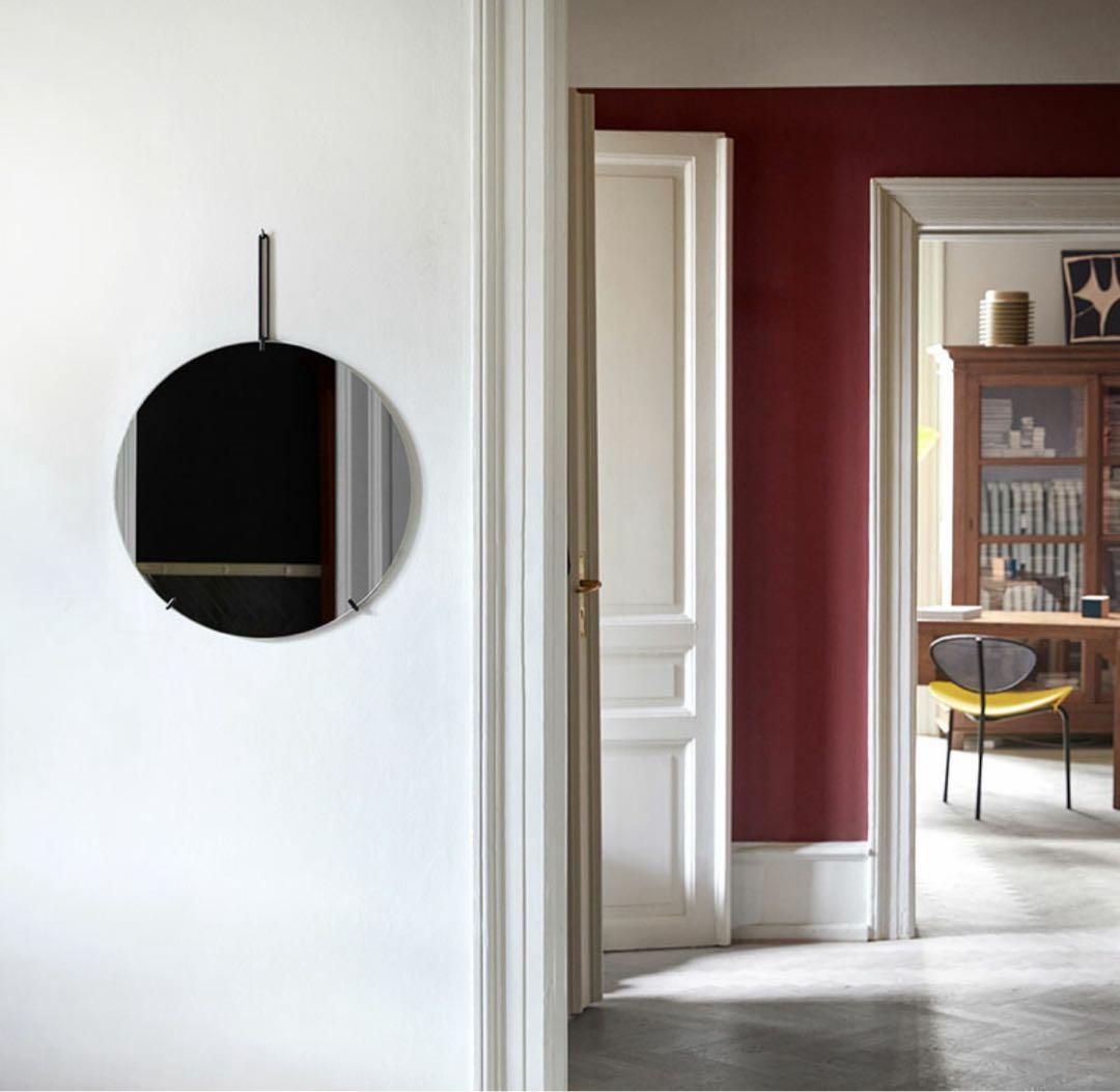 新品本物　ムーべ壁掛け鏡　50cmブラス真鍮