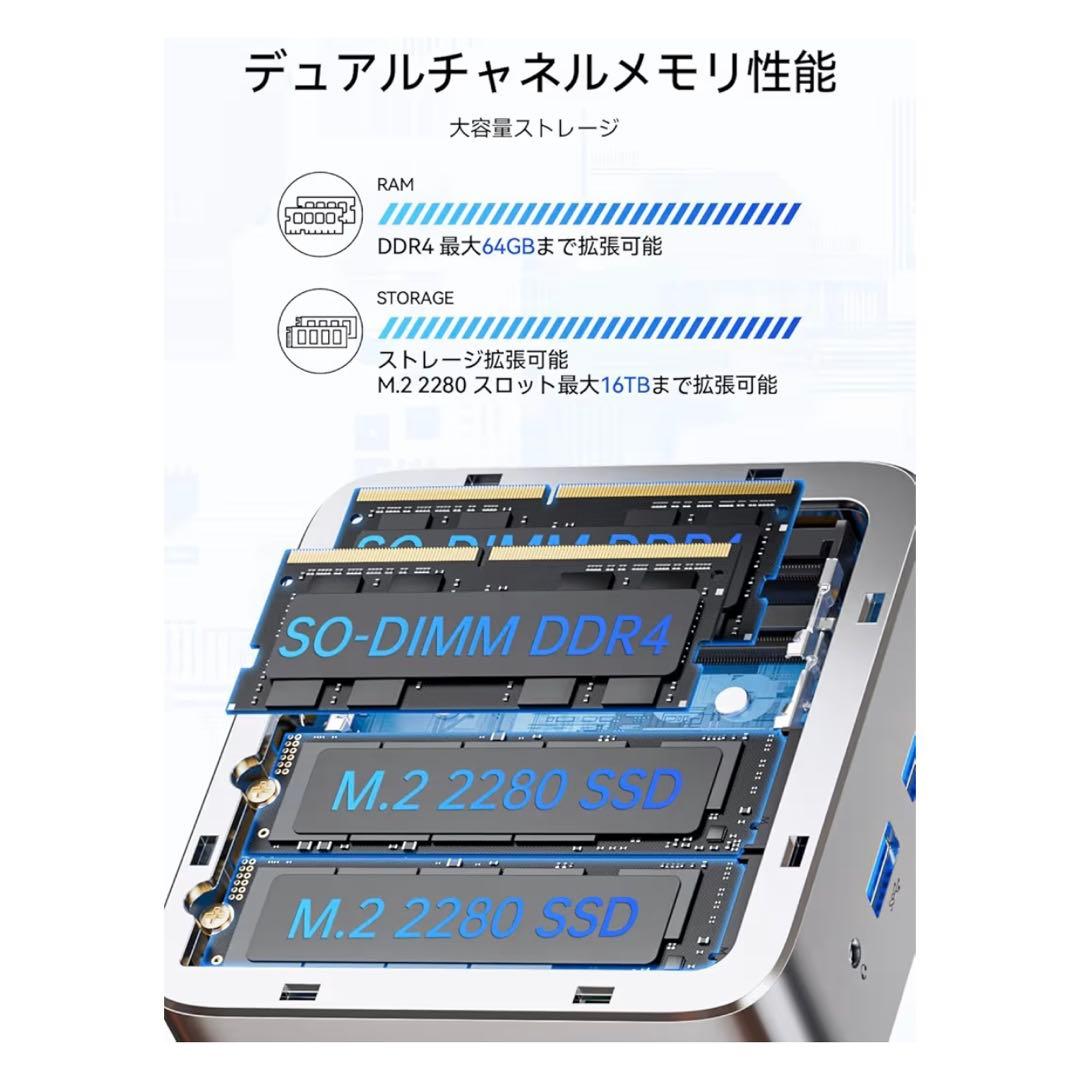 美品 GMKtec Nucbox G10 512GB (メモリ無し) ミニPC