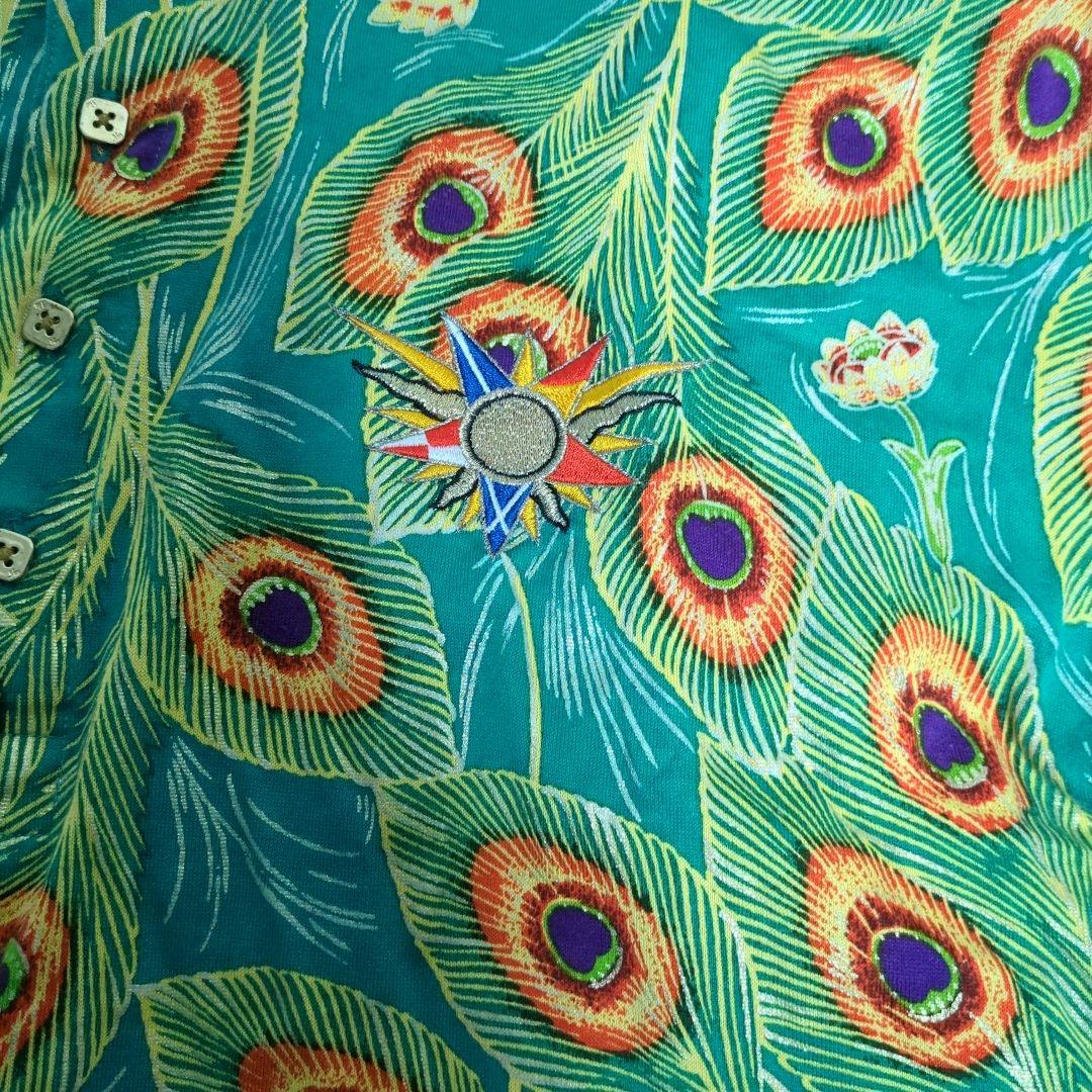 J's JUMBO ジャンボ尾崎 総柄　ポロシャツ 花柄　刺繍　サイズXL