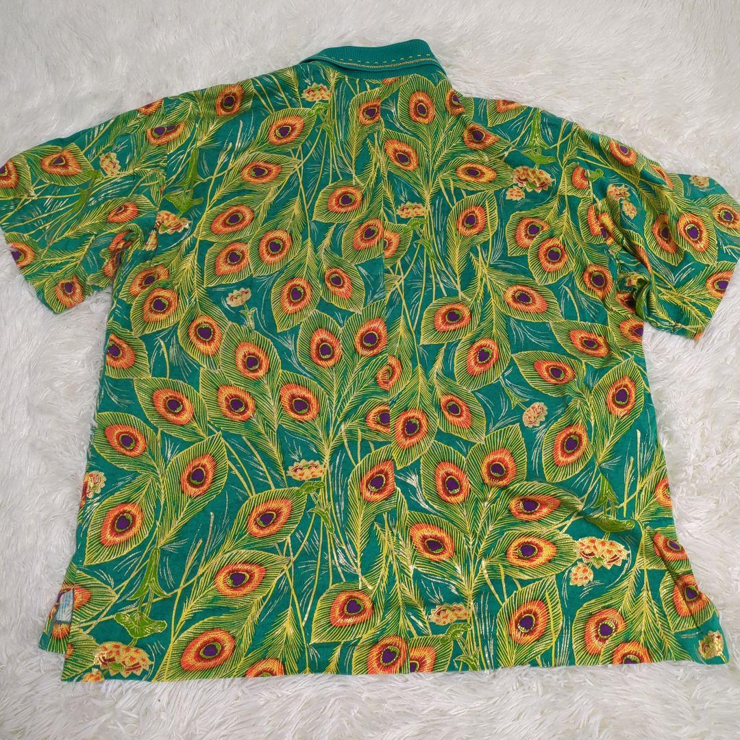 J's JUMBO ジャンボ尾崎 総柄　ポロシャツ 花柄　刺繍　サイズXL