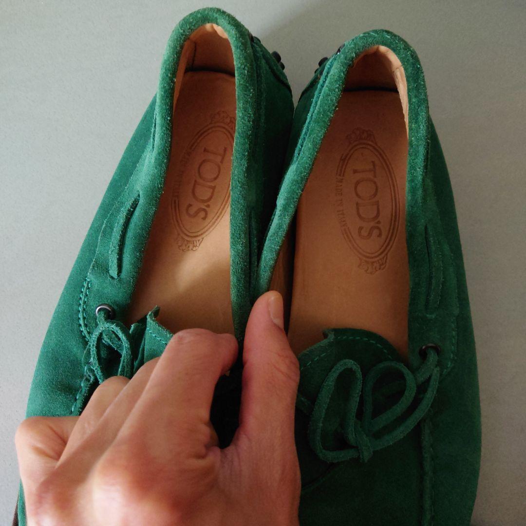 【 TOD'S】ゴンミーニ 緑 Size 8 1/2(26.5-27cm)