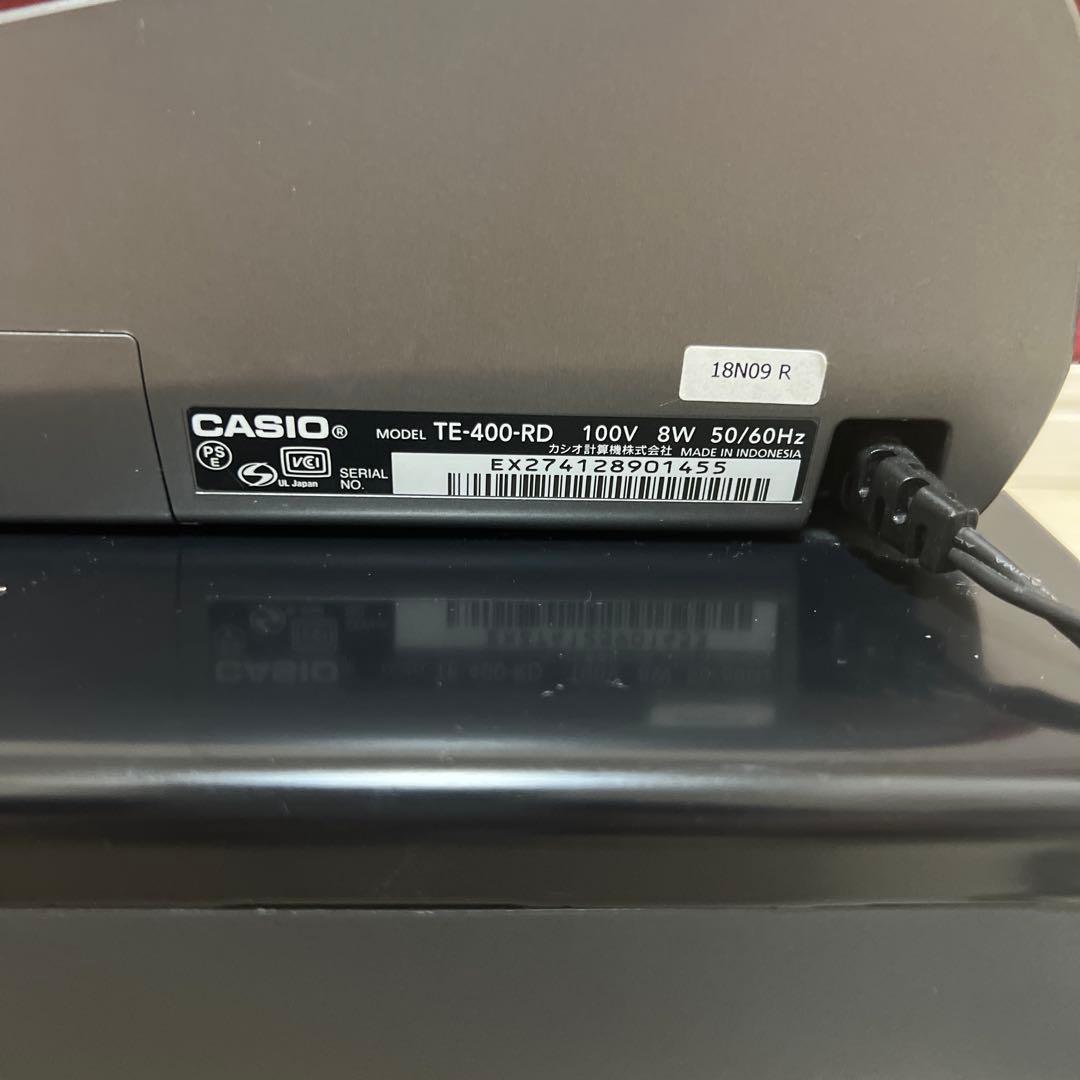 権*六様 CASIO カシオ レジスター TE-400 レッド