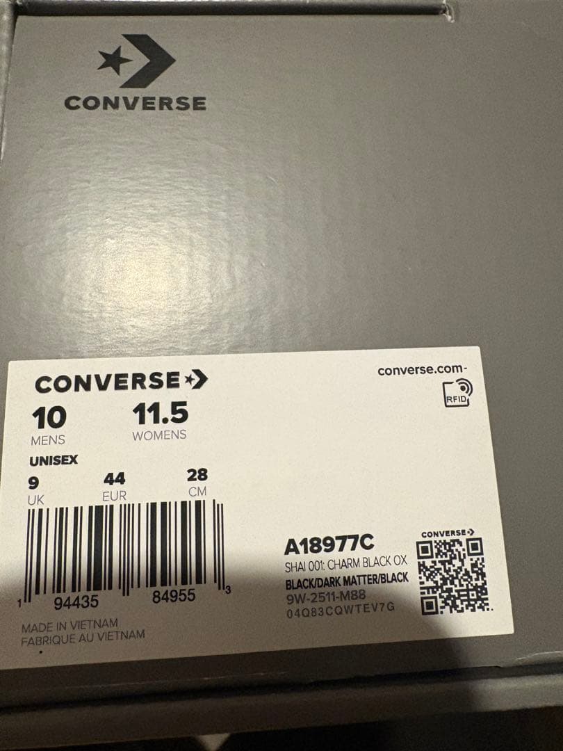 新品 SHAI 001 converse Charm Black SGA 28