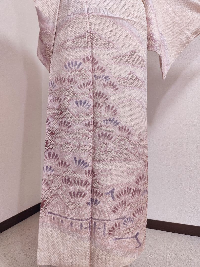 ❰6552❱ フルセット　訪問着　総絞り　袋帯　帯締め　帯揚げ　正絹　着物