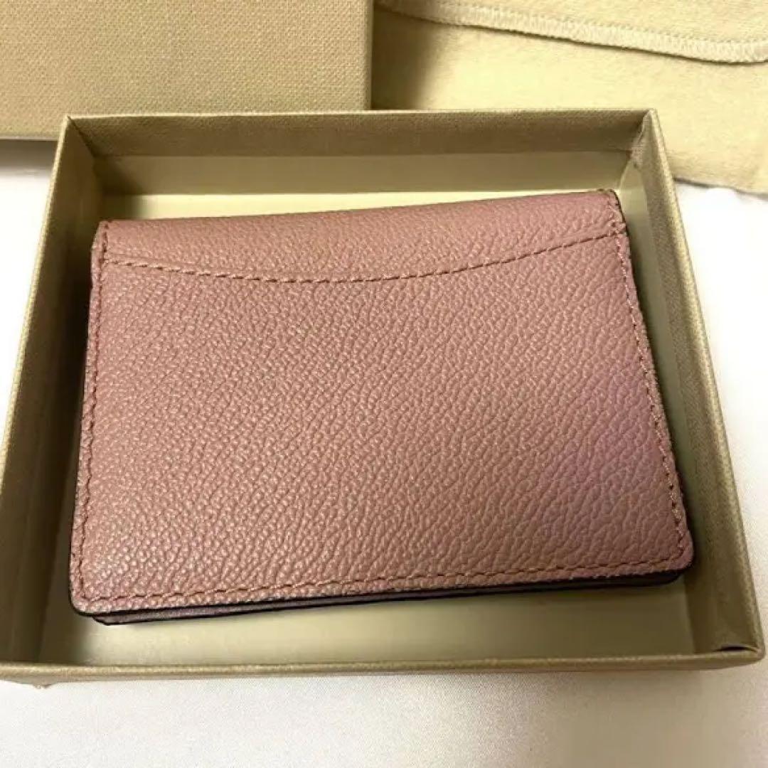 BURBERRY ピンク レザー 名刺入れ