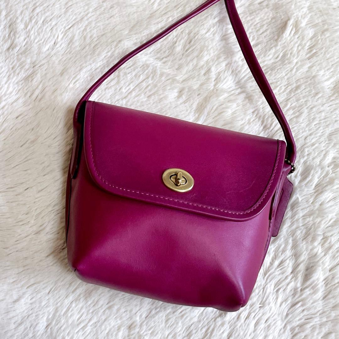 極美品 COACH コーチ 百貨店限定モデル ターンロック ショルダーバッグ
