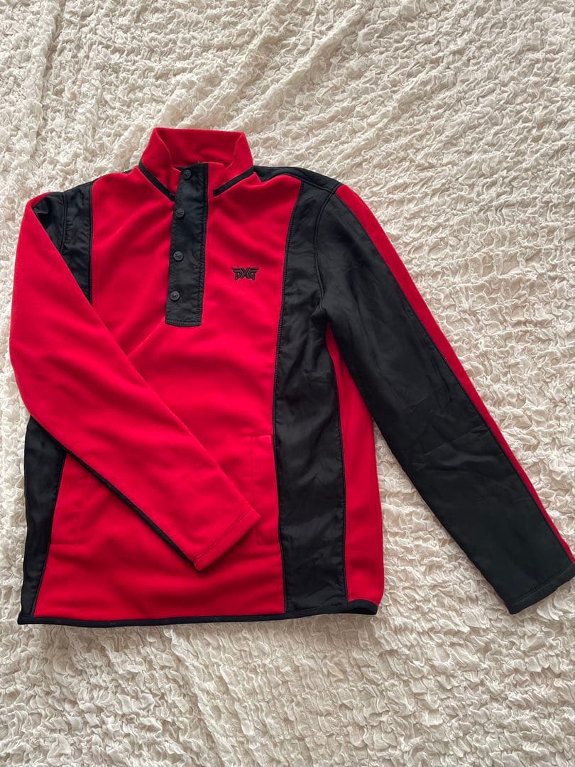 pxg フリース新品 赤黒