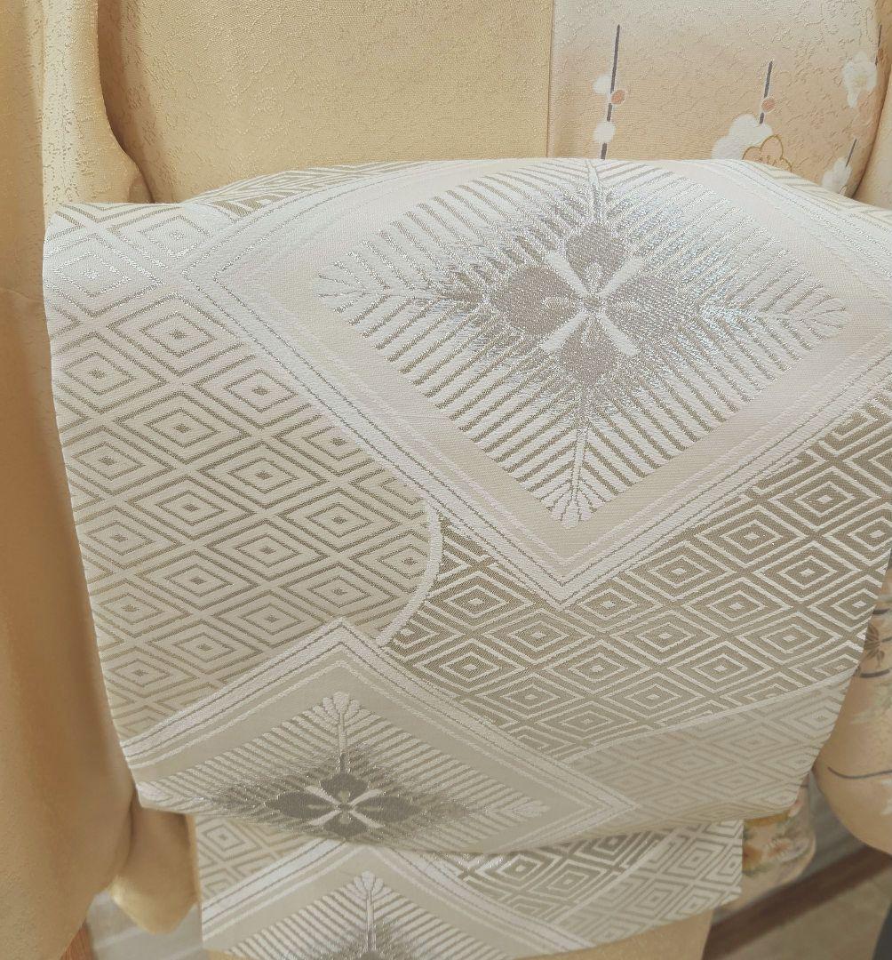 訪問着4点フルセット、着物、袋帯、帯締め、帯揚げ ゆき丈69