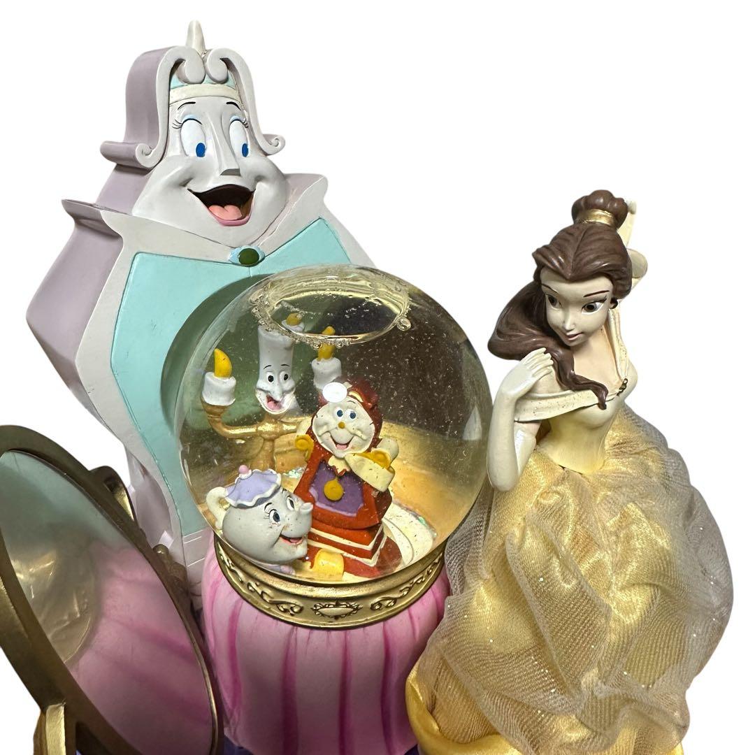 Disney ディズニー　美女と野獣　オルゴール　スノードーム　1991年製