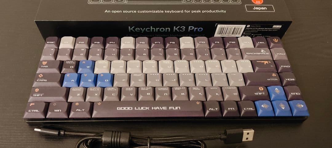 【オマケあり】Keychron K3 Pro US配列 青軸