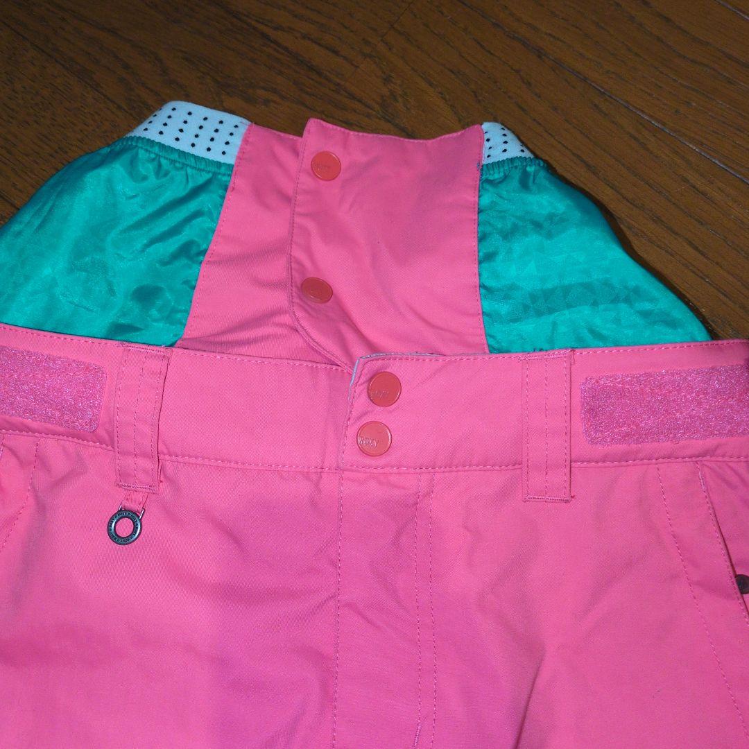 こ*ず様 ROXY　スノボウェア　上下セット　Ｍ　ドット　ブラック　ピンク