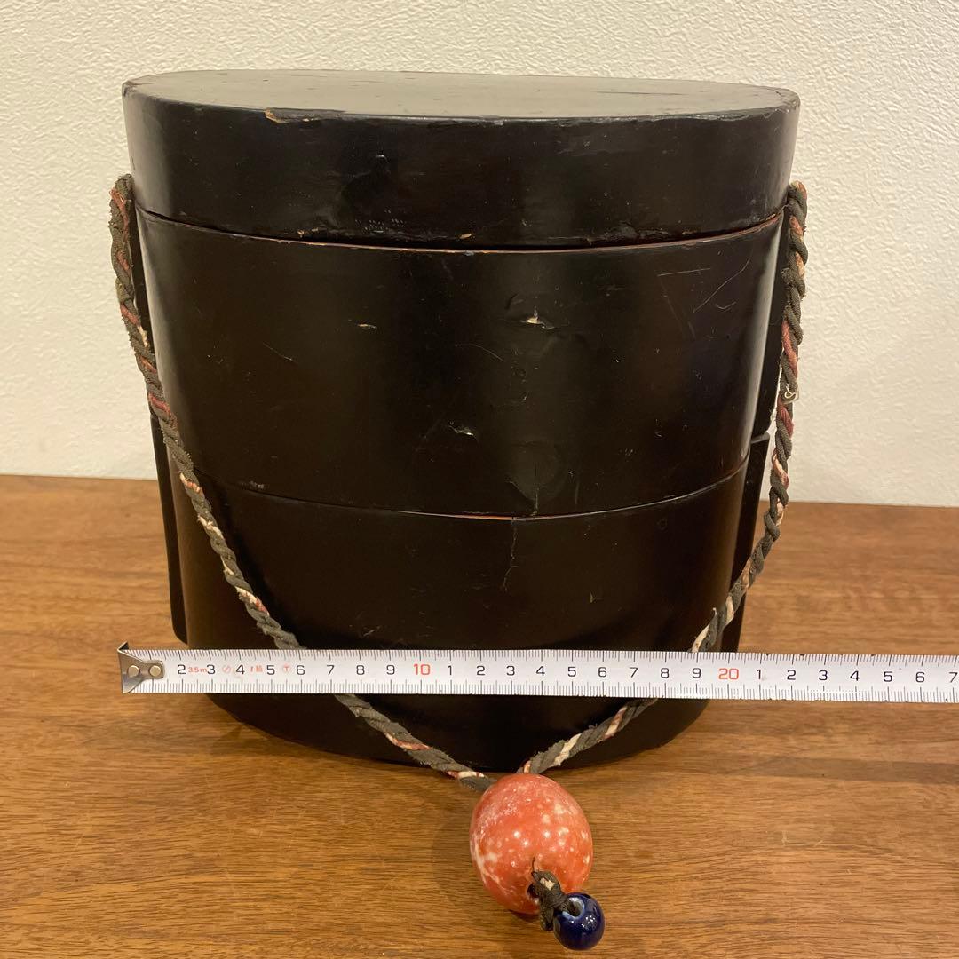 弁当箱　時代物　骨董　漆塗り　古美術　古道具