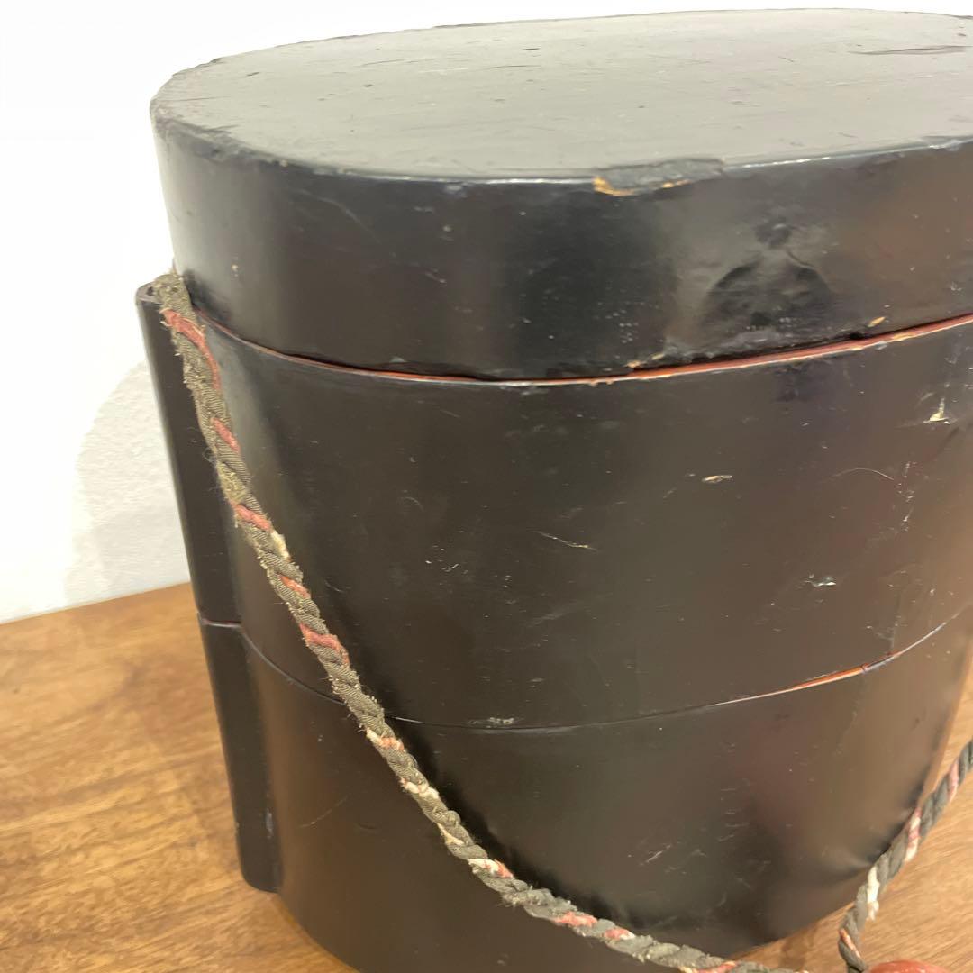 弁当箱　時代物　骨董　漆塗り　古美術　古道具