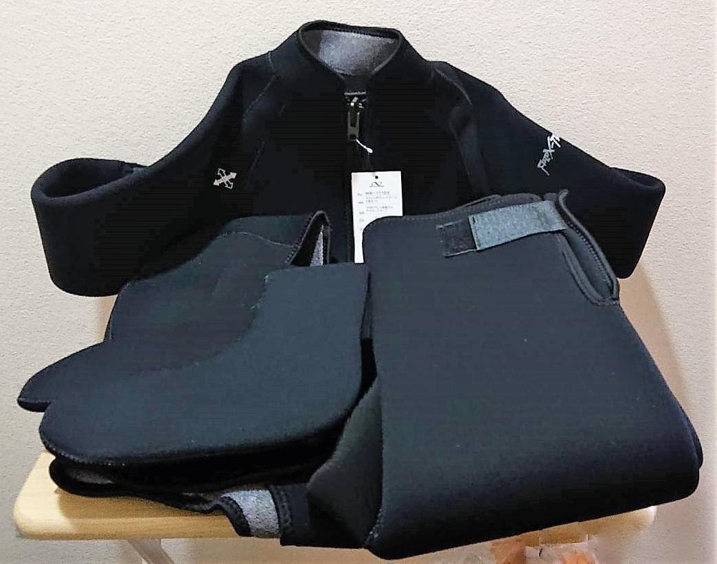 新品】 阪神素地 ウエットスーツ ダイビング 4点セット スポンジ厚さ5mm