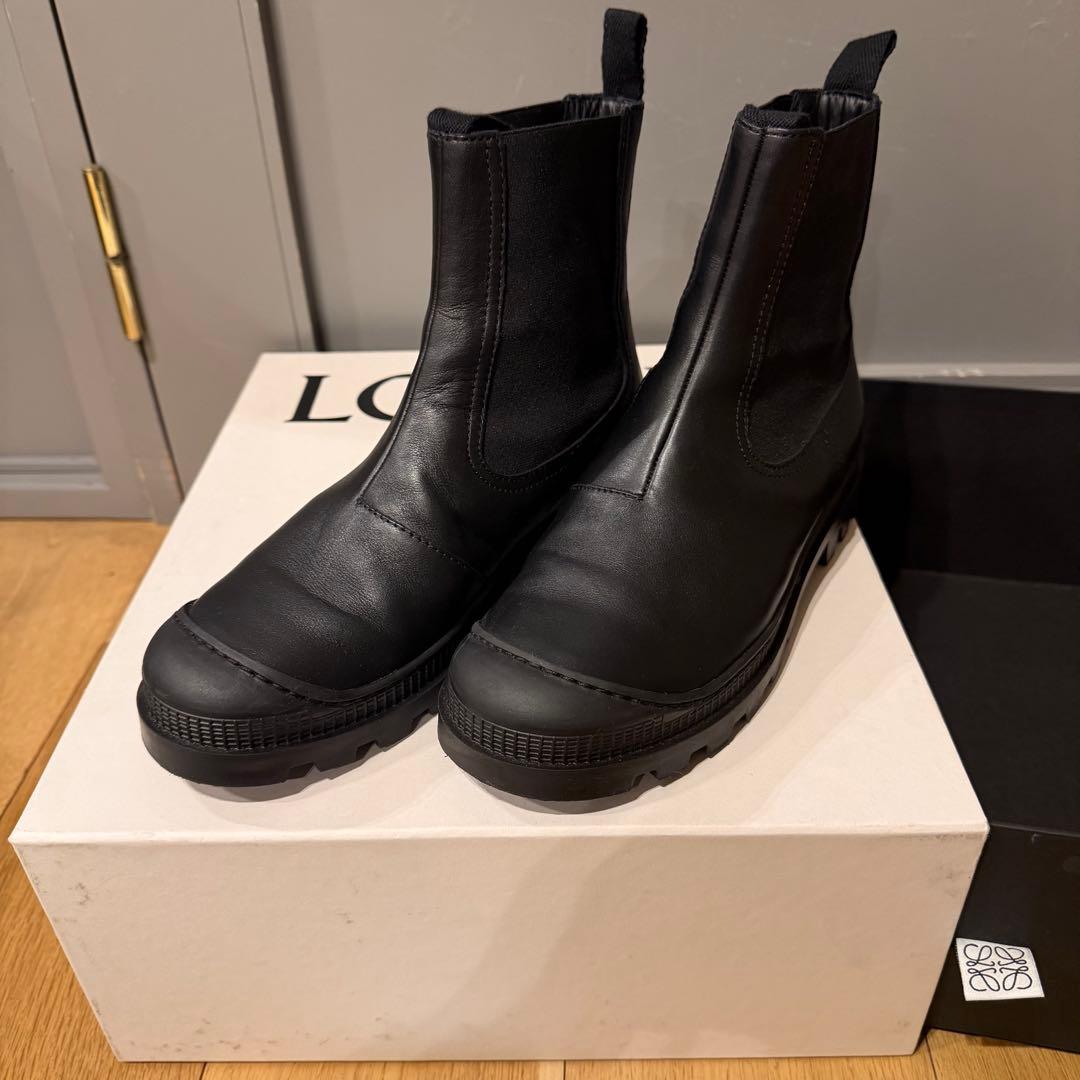 LOEWE ブラック サイドゴアブーツ 38