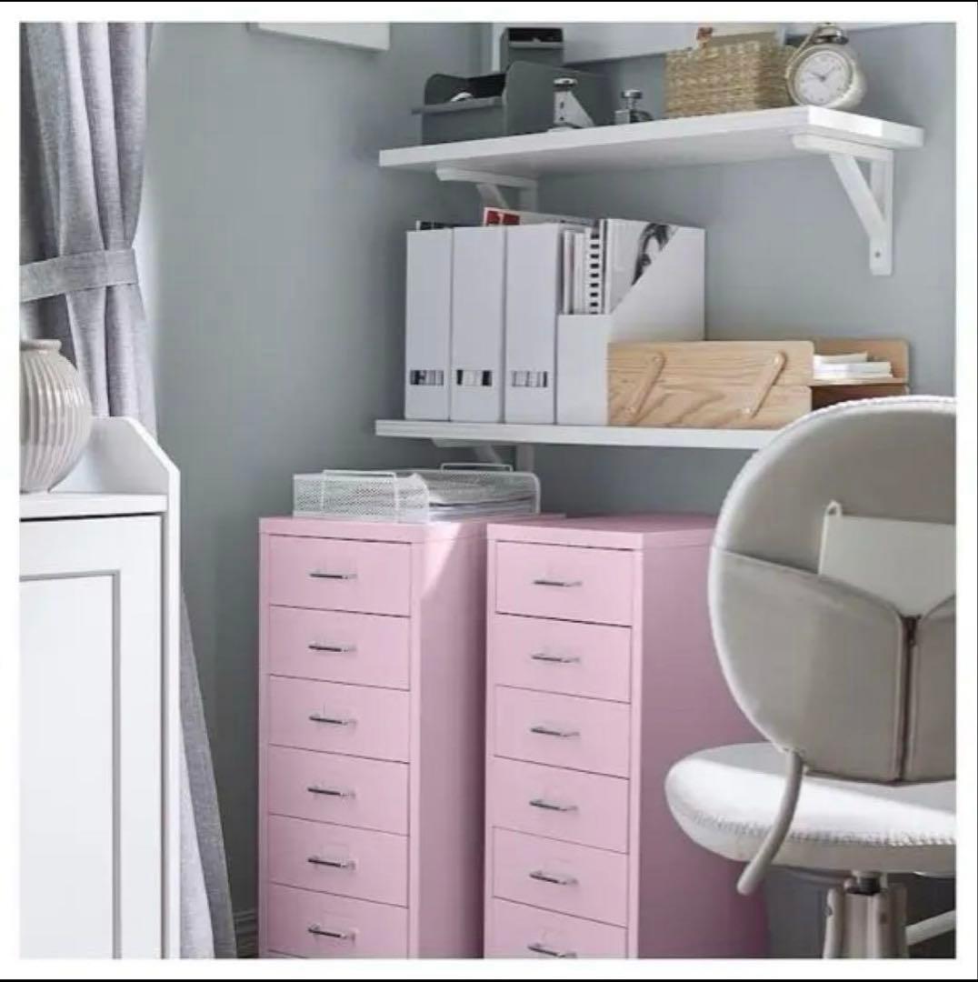 IKEA イケア HELMER ヘルメル 引き出しユニットキャスター付き ピンク