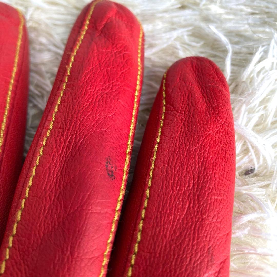 【✨美品】ヴィヴィアンウエストウッド 手袋 羊革 ラムレザー オーブ 赤