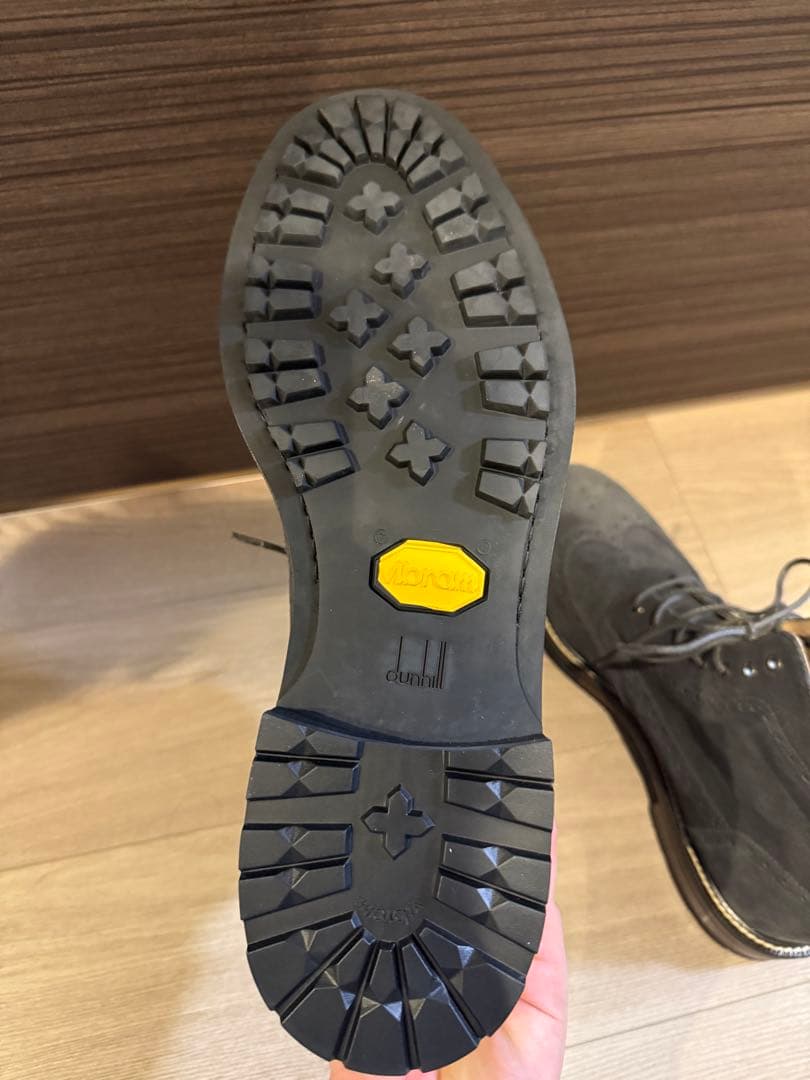 ダンヒル スエード カントリーブーツ Vibramソール イタリア製