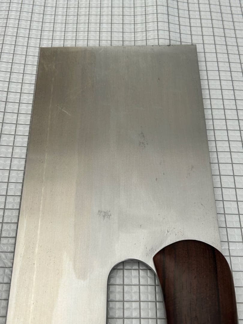 仙助 包丁 麺切り包丁 蕎麦包丁 安来鋼青紙二号 330mm 黒檀曲柄