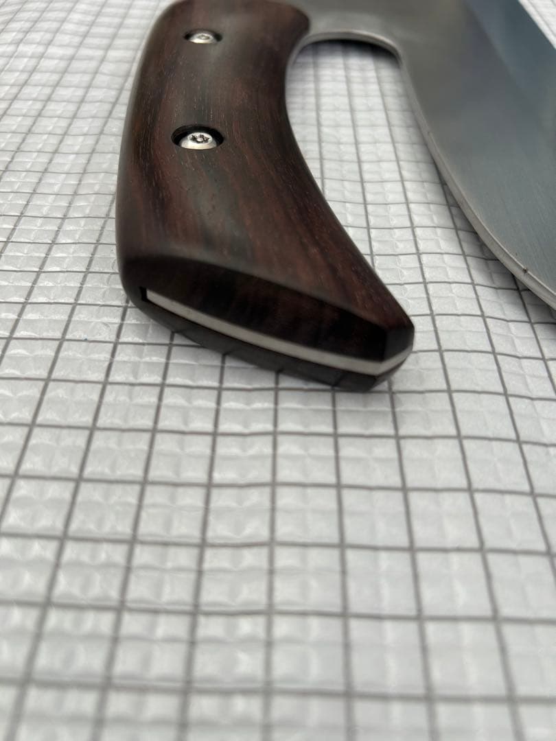 仙助 包丁 麺切り包丁 蕎麦包丁 安来鋼青紙二号 330mm 黒檀曲柄