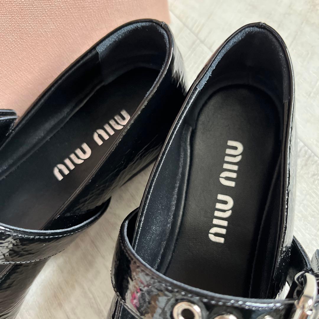 miumiu ミュウミュウブラック バレエシューズ