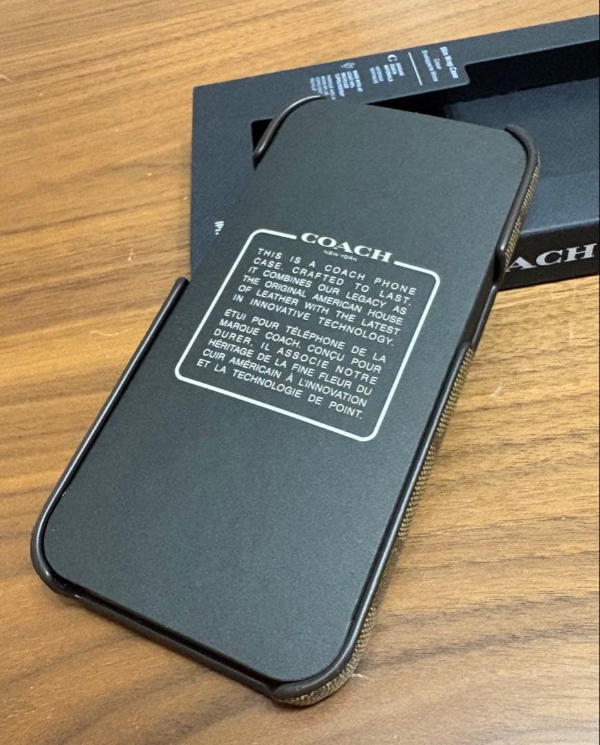 ★新品★ COACH コーチ iPhone15ケース ハードケース キャンバス