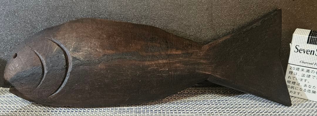 古民具　古道具　自在鉤　鯛 鯉横木　木彫 彫刻　オブジェ　インテリア　レトロ