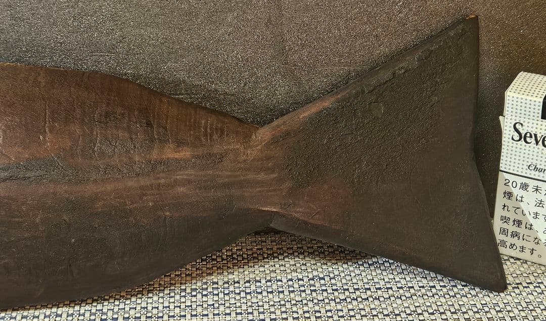 古民具　古道具　自在鉤　鯛 鯉横木　木彫 彫刻　オブジェ　インテリア　レトロ