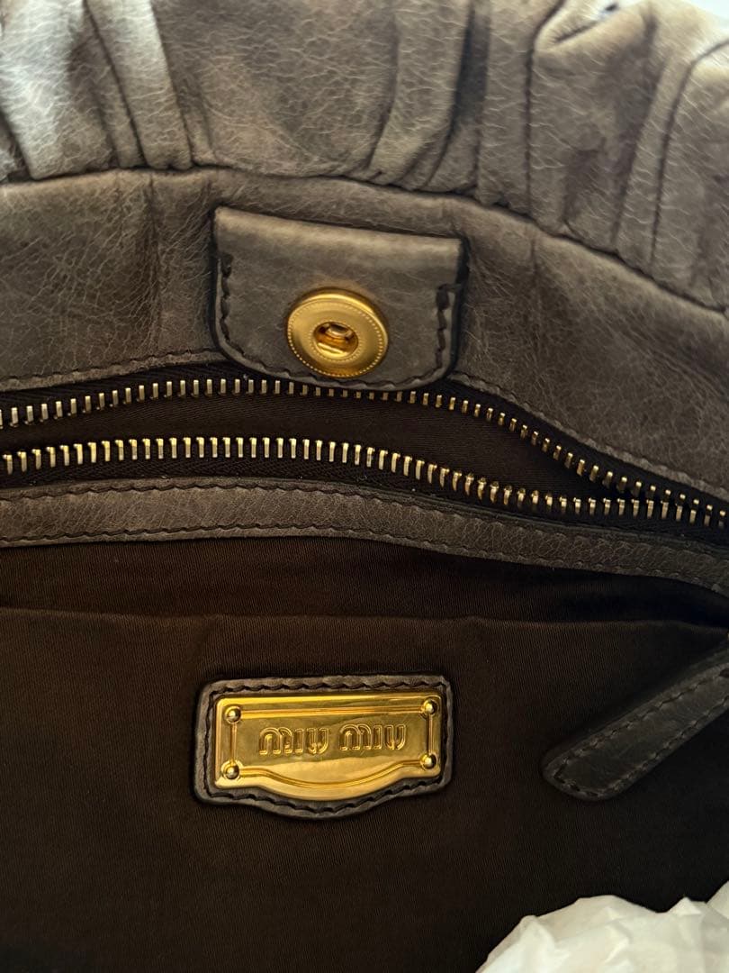 .com　miu miu ヴィッテロルクス ハンドバッグ グレー