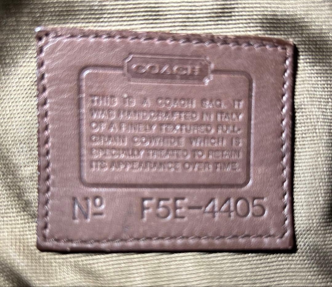 【美品】COACH オールドコーチ　ショルダーバッグ　イタリア　F5E-4405