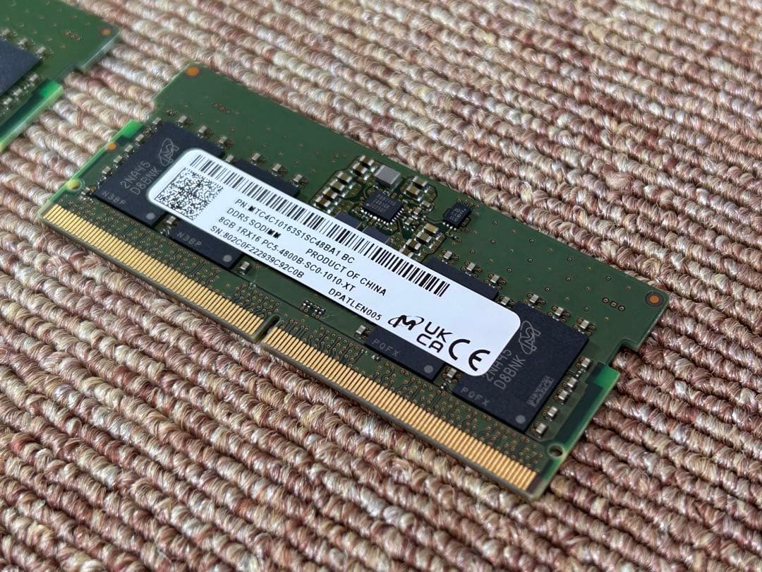 DDR5 SODIMM 4800 16GB ノートPC ベアボーン