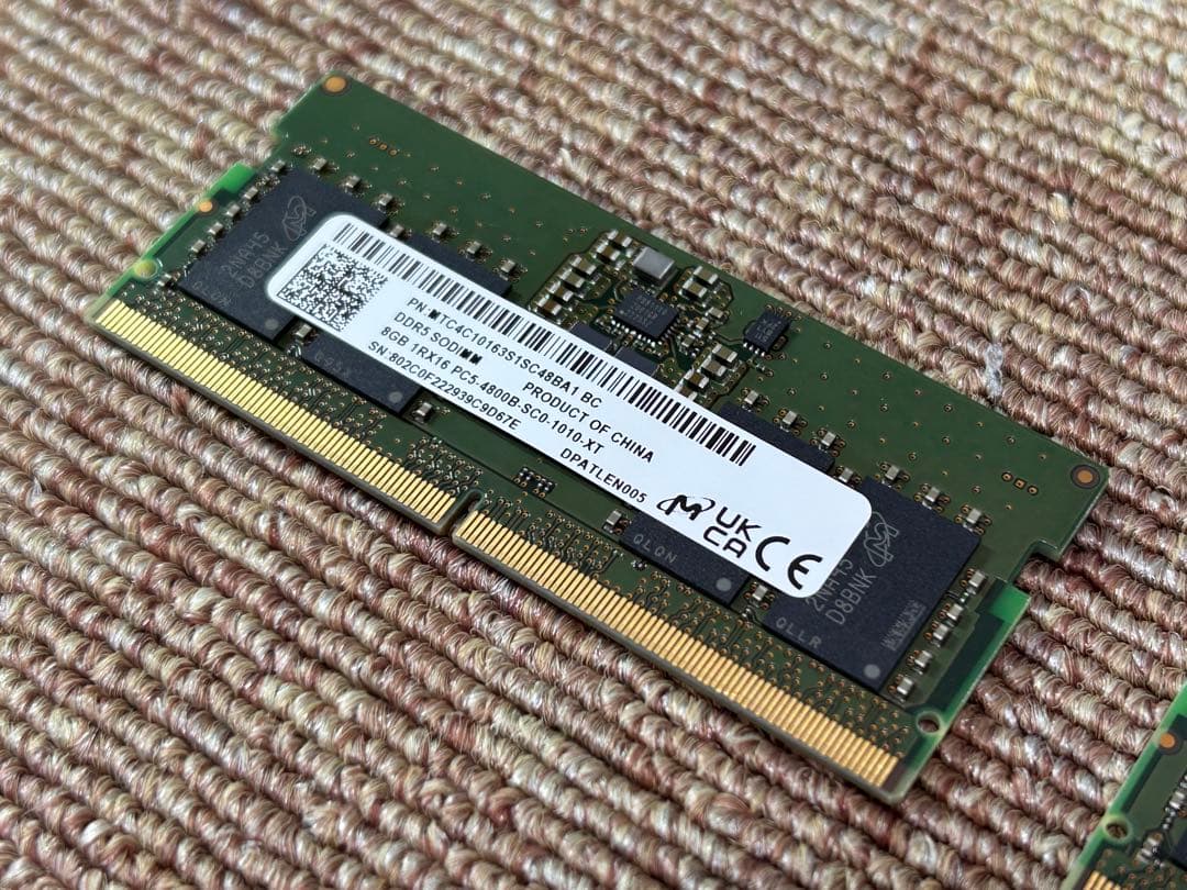 DDR5 SODIMM 4800 16GB ノートPC ベアボーン