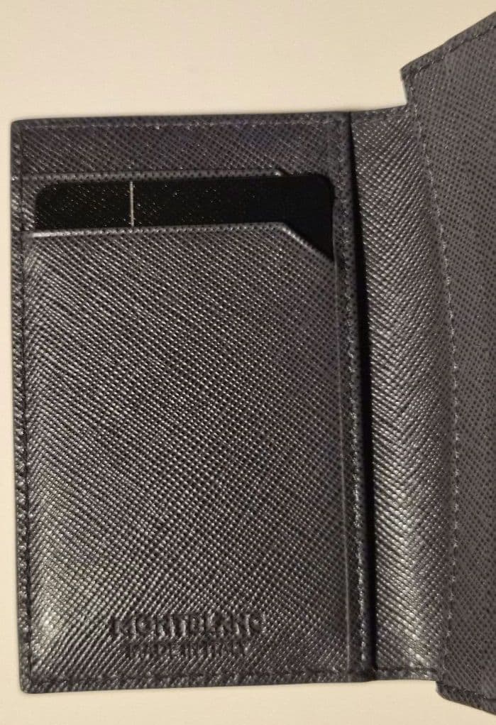 【新品未使用】MONTBLANC モンブラン レザー カードケース グレー