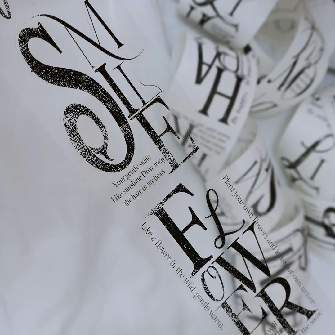 繁花文创《威廉文字》海外マスキングテープ　マステ 【2665】