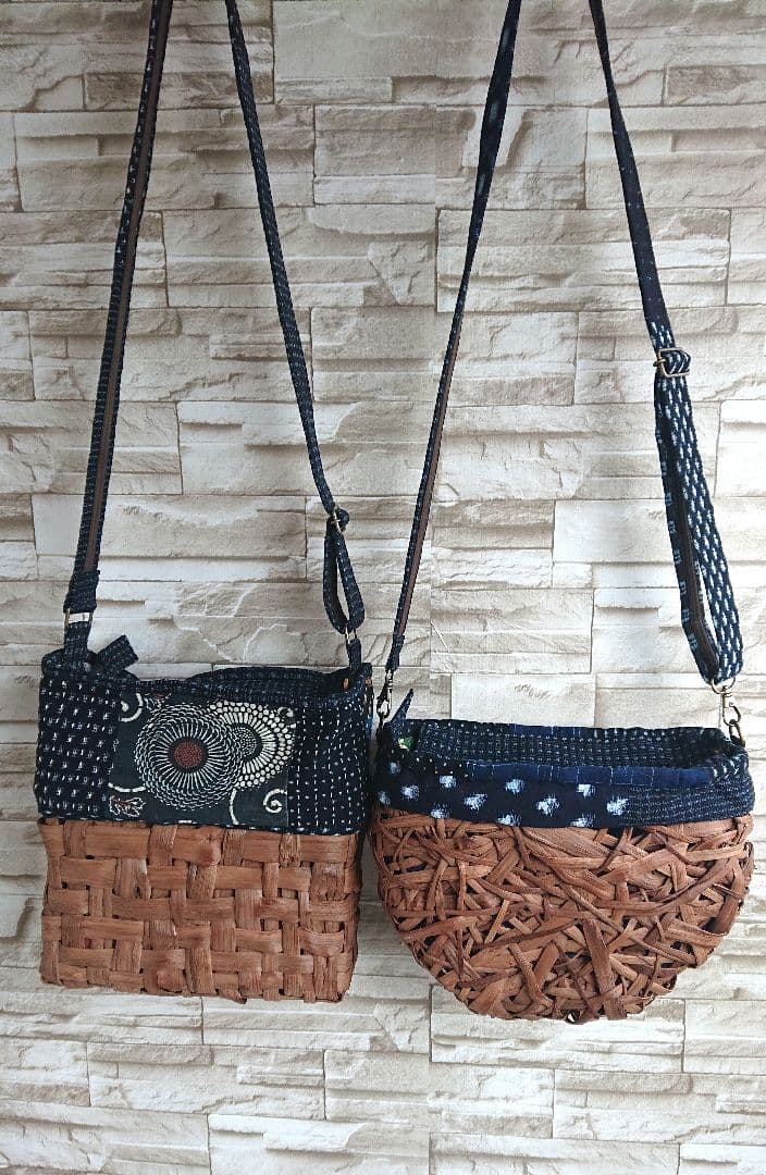 山葡萄下かごショルダー//斜め掛けbag