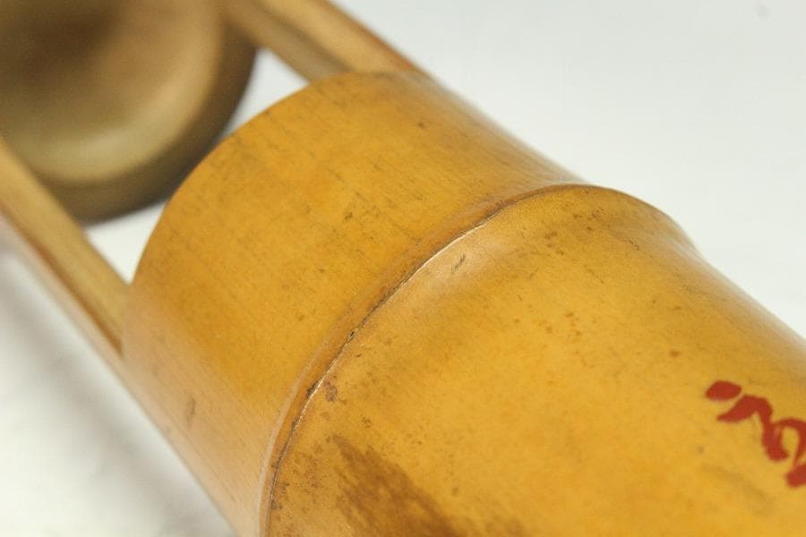 茶道具 竹花生 書付 時代物(K-XA872)