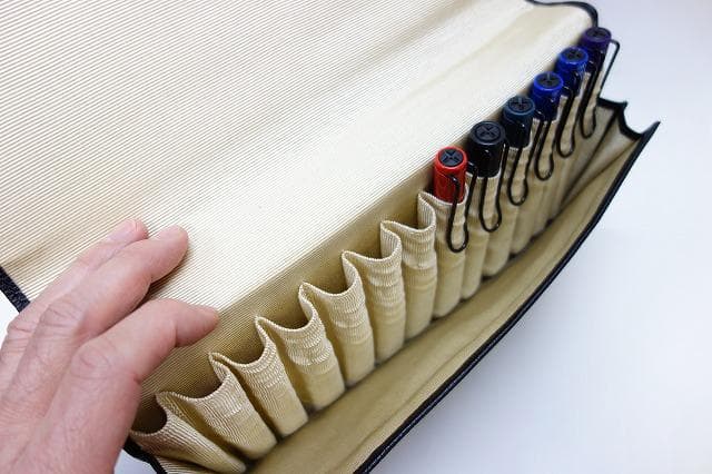 WANCHERレザー製13本挿しペンケース LAMY サファリ 万年筆 6本