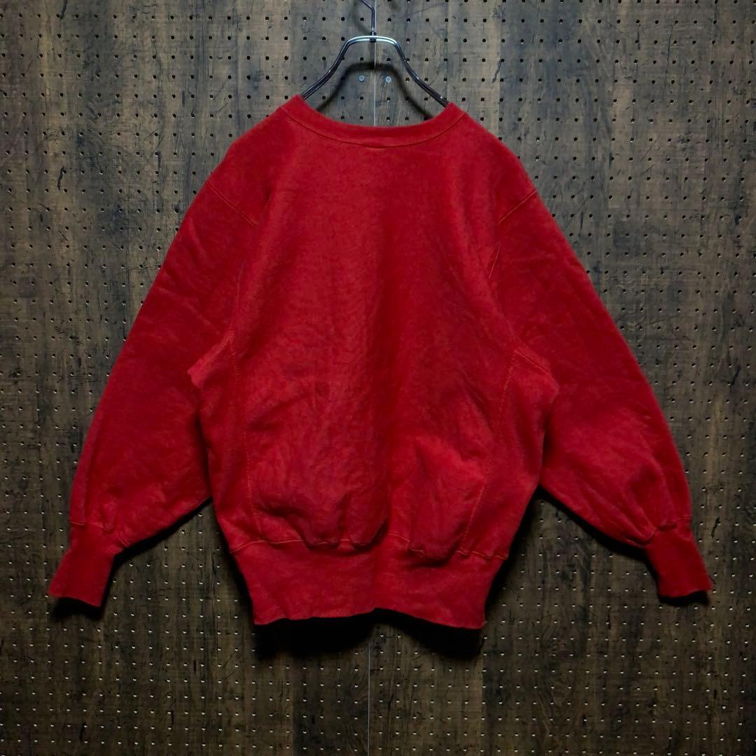 90s USA製 Champion リバースウィーブ スウェット　赤　dh56