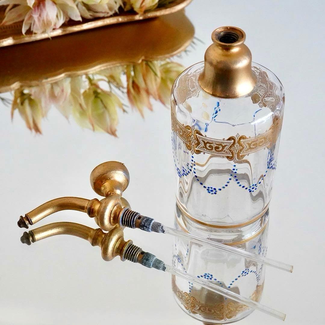 極希少 オールドバカラ エナメル＆金彩 アトマイザー★ジョルジュ シュヴァリエ作