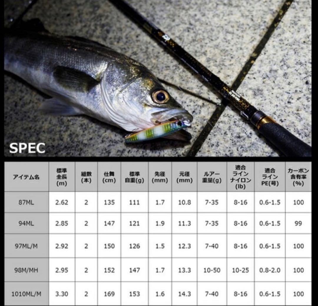 ダイワ モアザン ブランジーノ EX AGS 97ML/M DAIWA ロッド